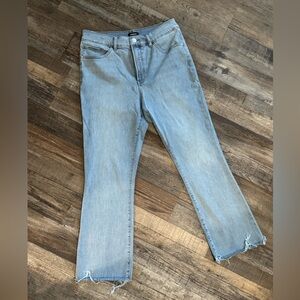 Express HighRise Cropped Flare Jeans